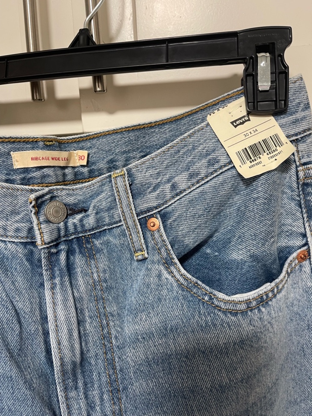 Levi’s Premium Ribcage Wide-Leg Jeans W30 L34 - Picture 9 of 10